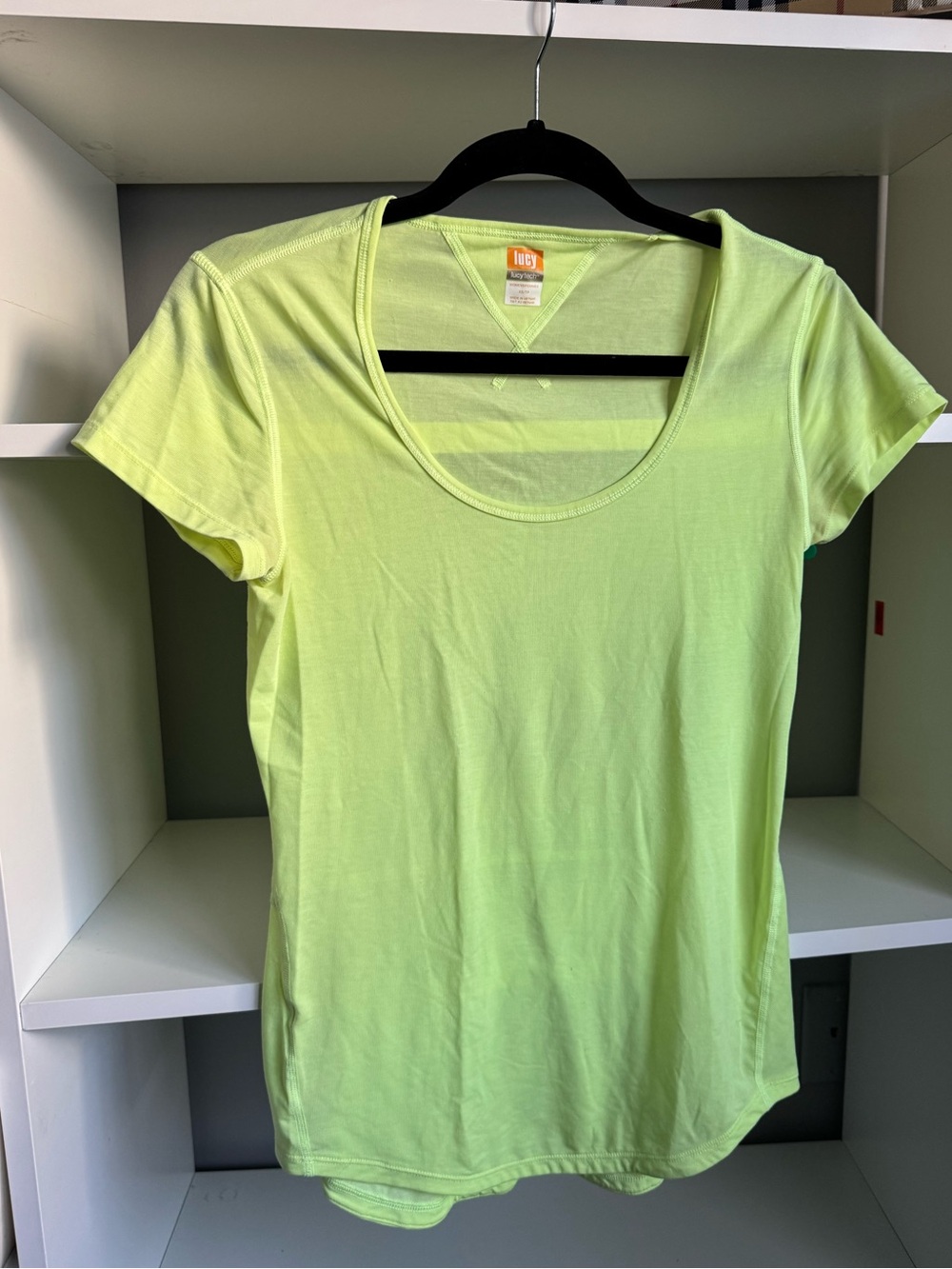 Lucy lucytech neon yellow exercise top